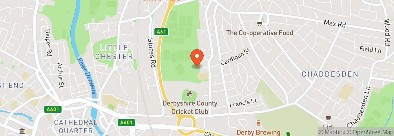 Map of Derbyshire County Cricket Club