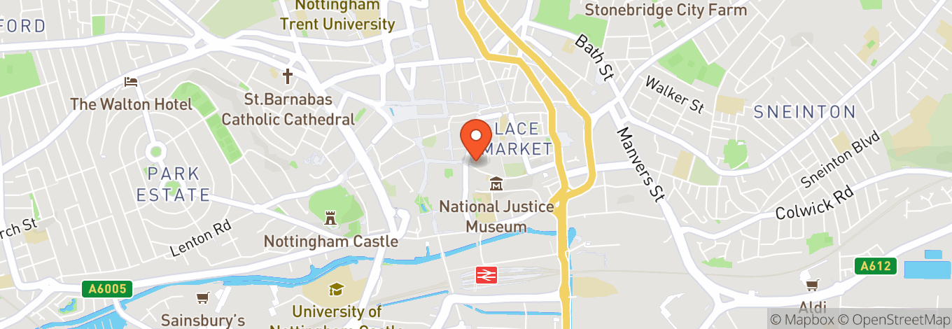 Map of Billy Bootleggers Nottingham
