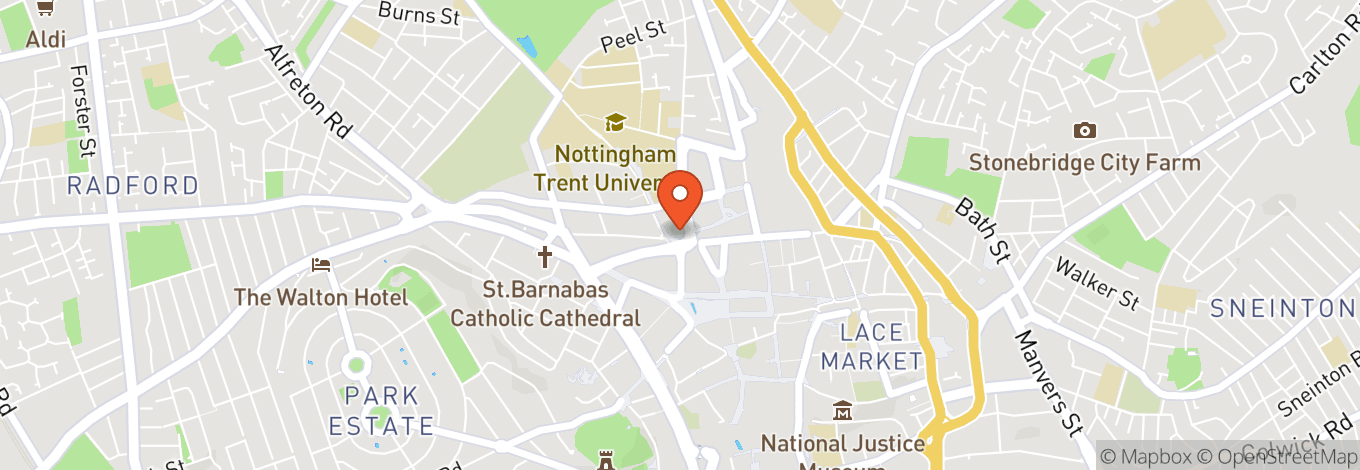 Map of Royal Concert Hall Nottingham