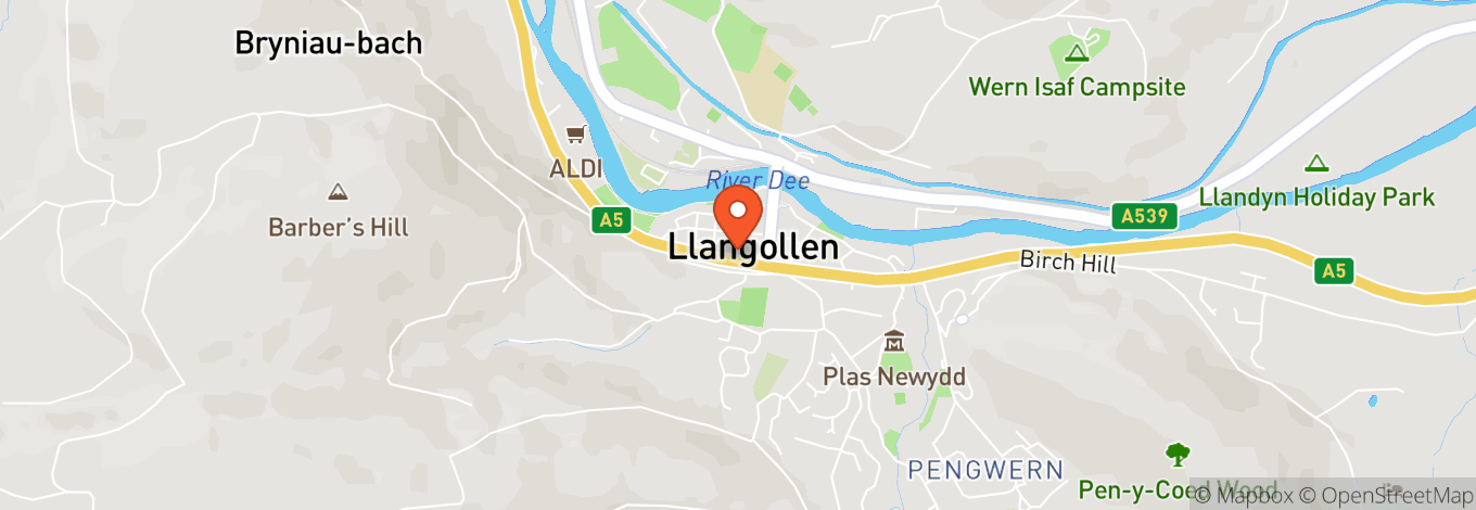 Map of Llangollen International Musical Eisteddfod