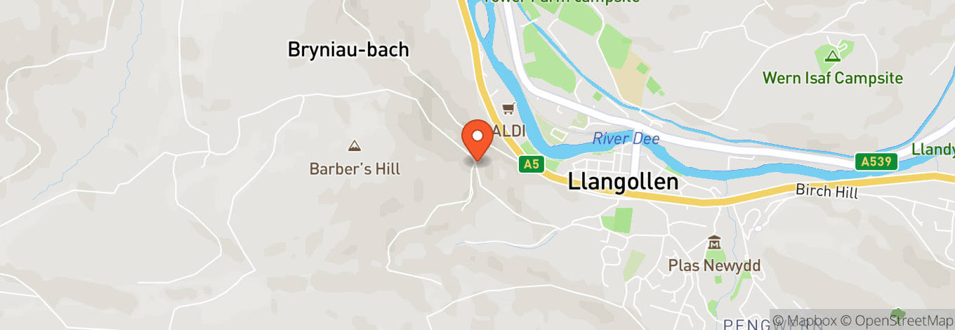 Map of Pafiliwn Llangollen Pavilion