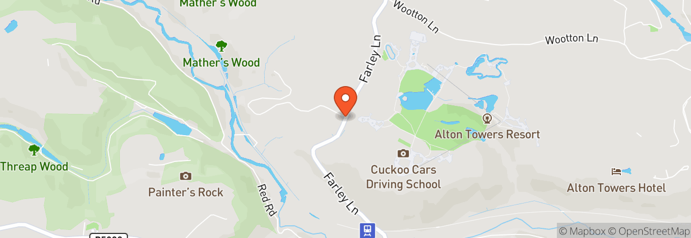 Map of Alton Towers Resort Hotel