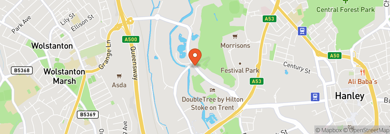 Map of Doubletree By Hilton Stoke On Trent