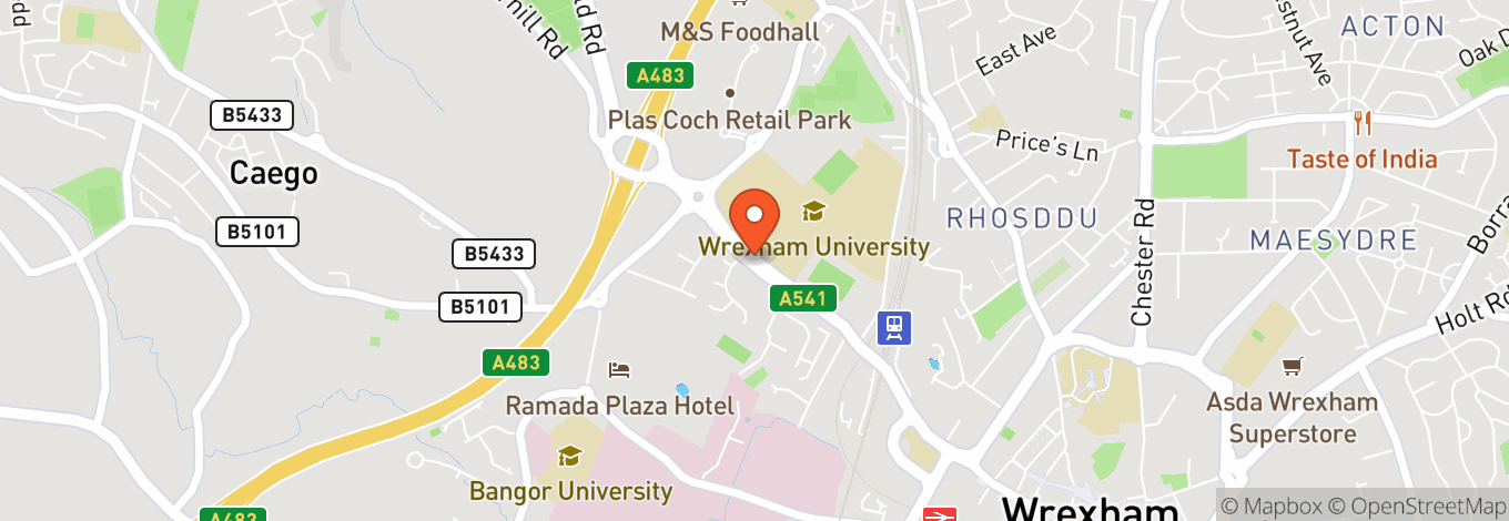 Map of William Aston Hall