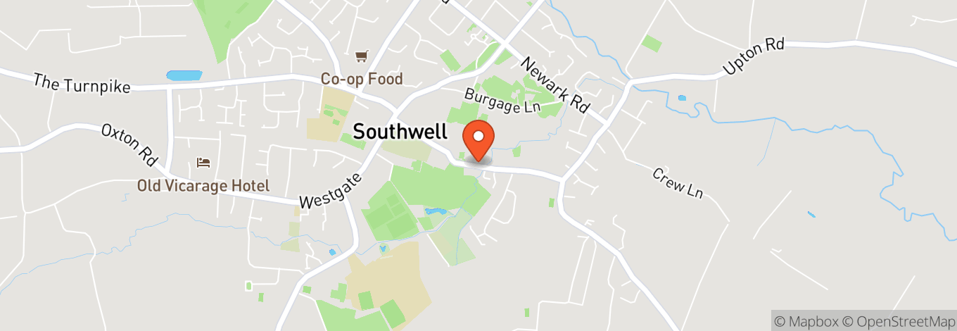 Map of Southwell Minster