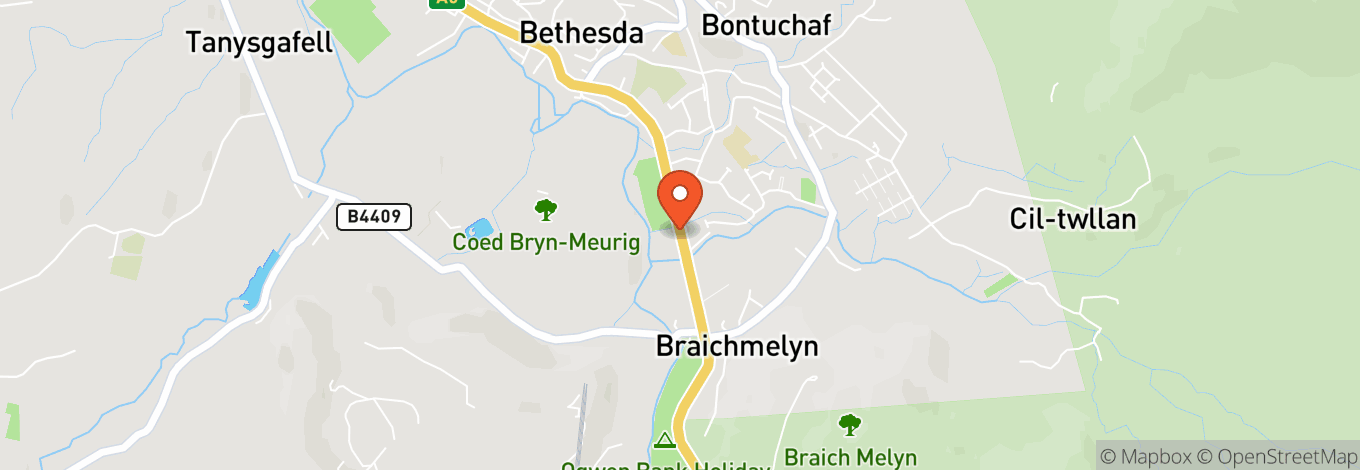 Map of Neuadd Ogwen
