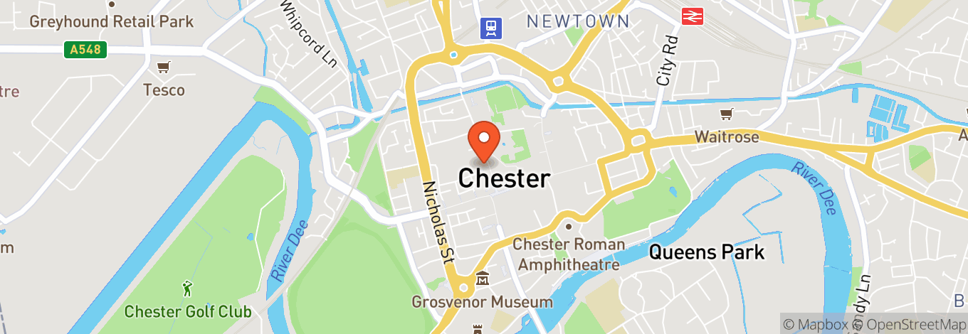 Map of Chester Town Hall