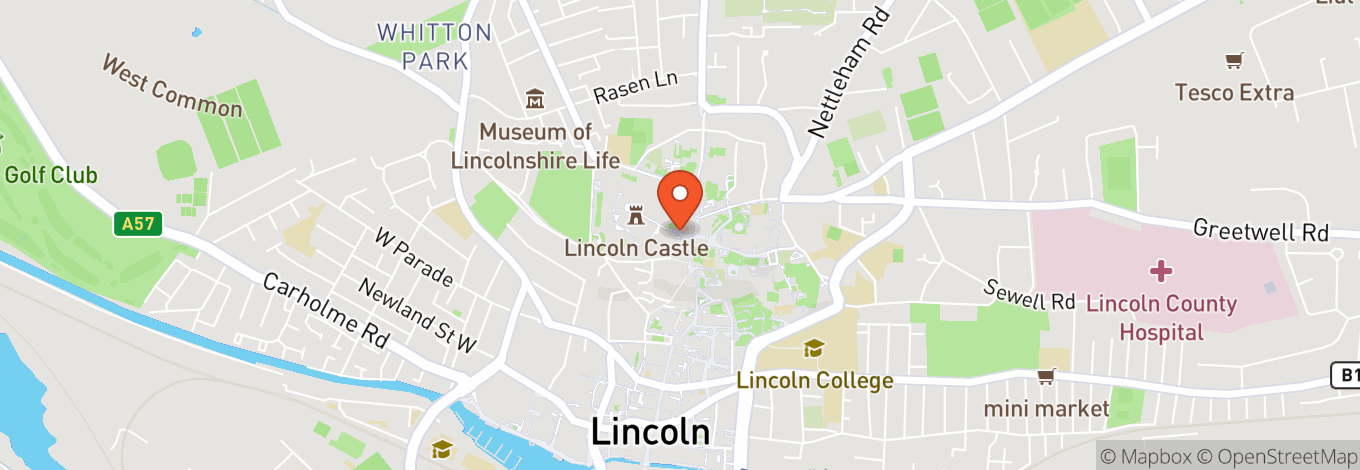 Map of Lincoln Castle
