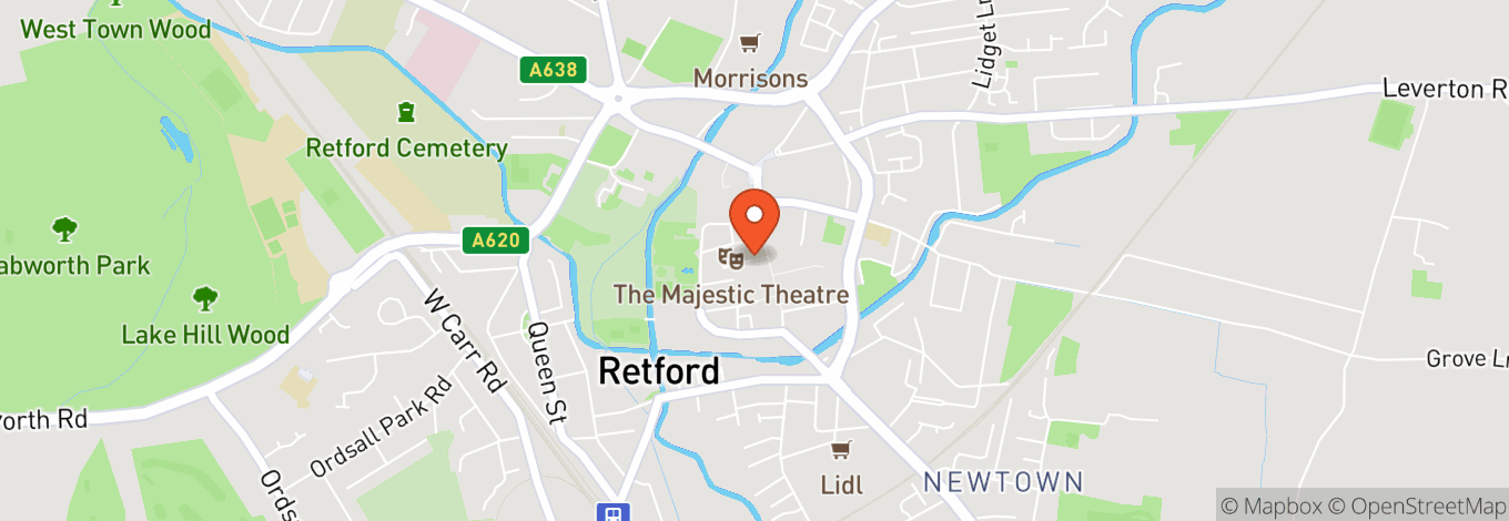 Map of Majestic Theatre Retford