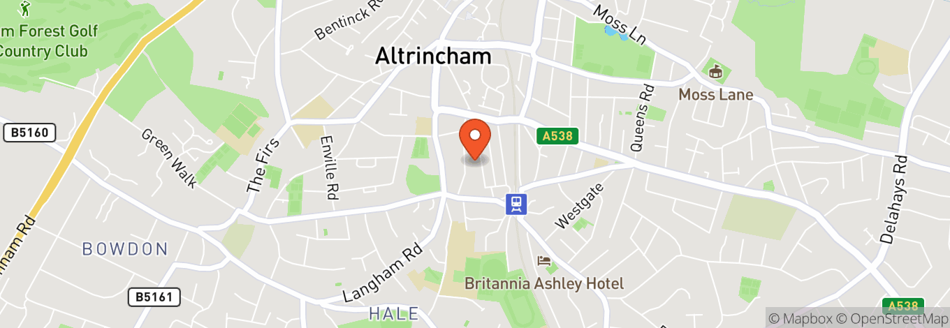 Map of Recardos in Hale, Altrincham