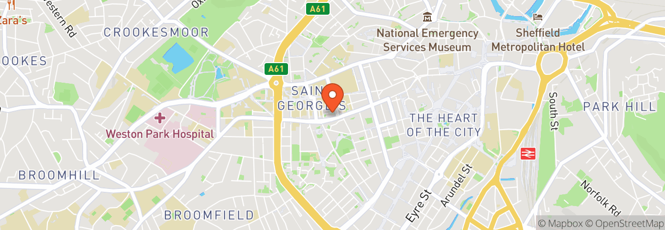 Map of Revolución De Cuba Sheffield