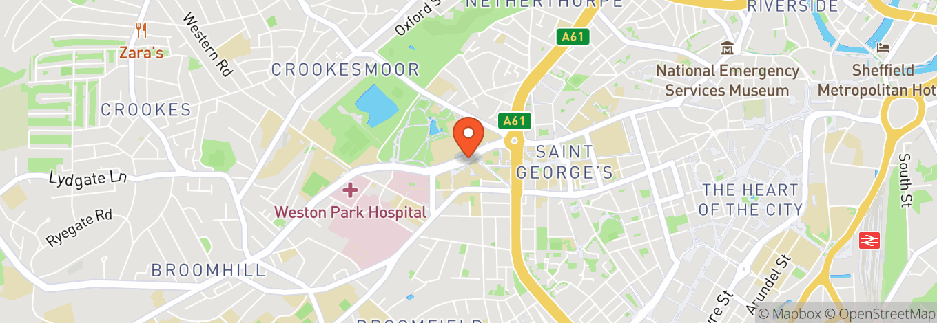 Map of Sheffield Students' Union