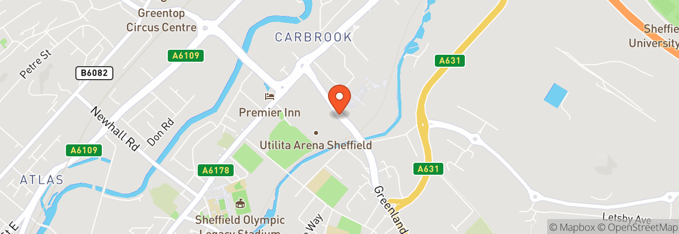 Map of Utilita Arena Sheffield