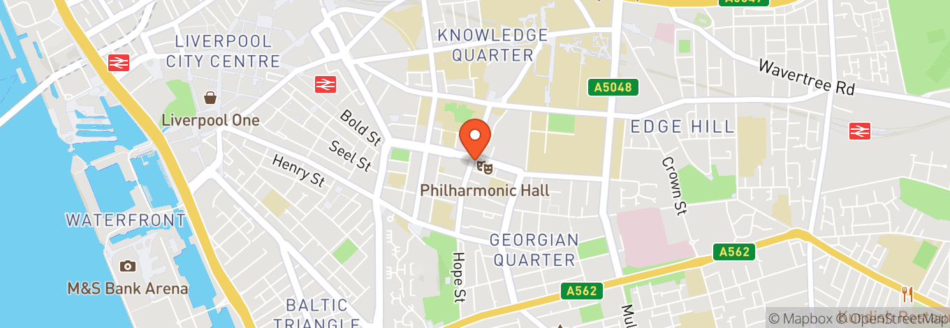 Map of Liverpool Philarmonic Hall