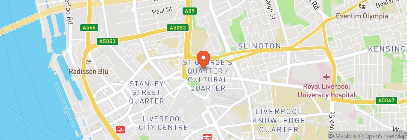 Map of O2 Academy Liverpool
