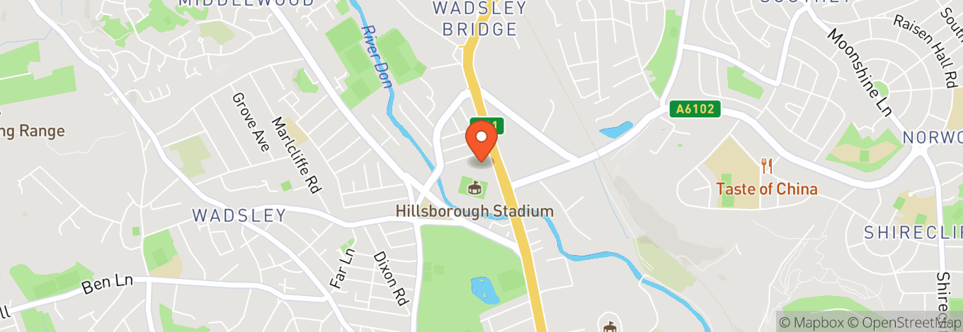 Map of Hillsborough Stadium