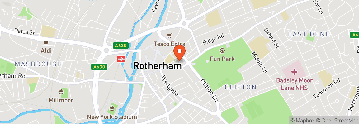 Map of Rotherham Civic Theatre