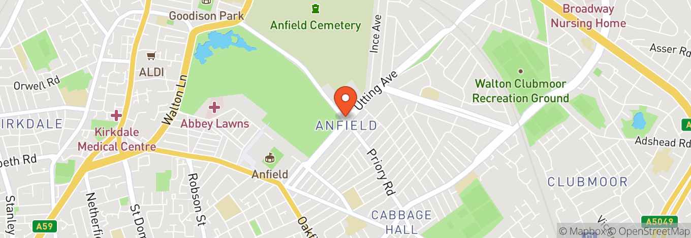 Map of Anfield Road