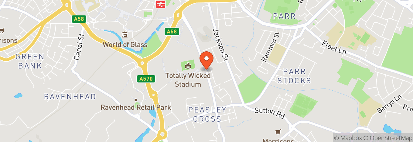 Map of Totally Wicked Stadium
