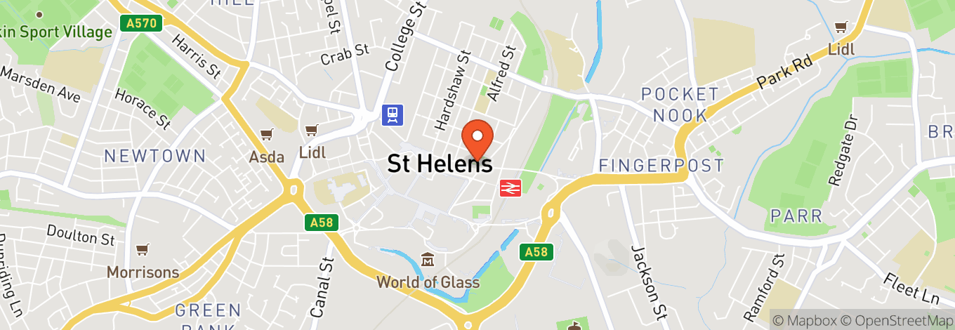 Map of St Helens Theatre Royal