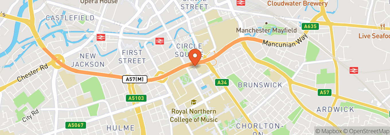 Map of Sankeys Manchester