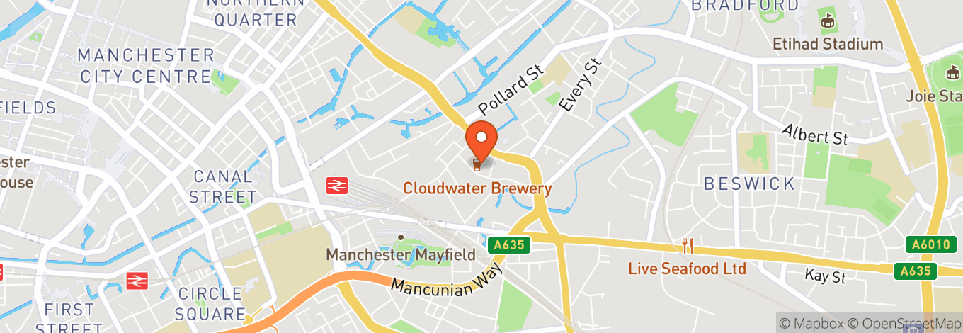 Map of Cloudwater Brewery And Taproom