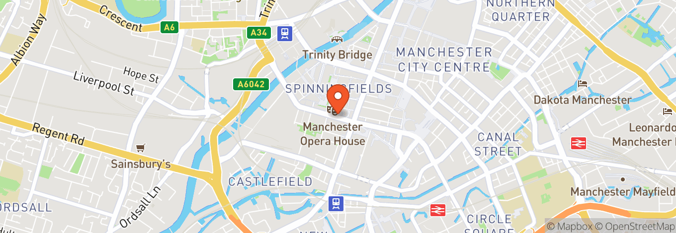 Map of The Blues Kitchen - Manchester