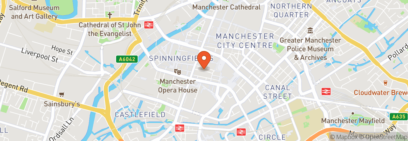 Map of Muscle Men Male Revue - Manchester