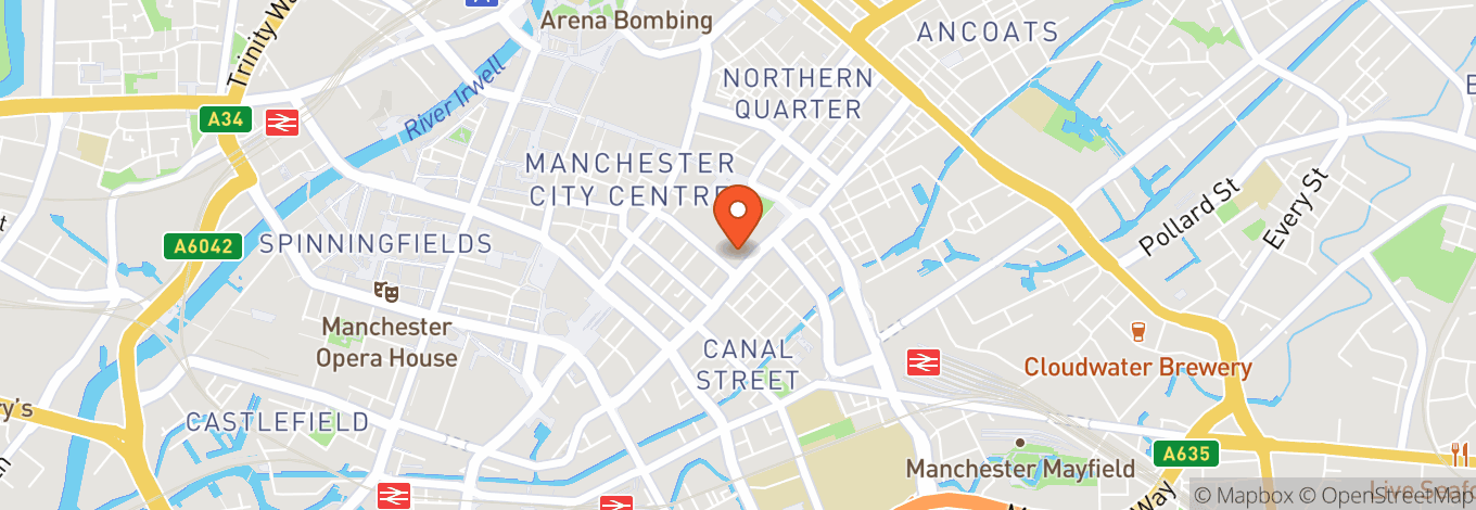 Map of Mercure Manchester Piccadilly Hotel