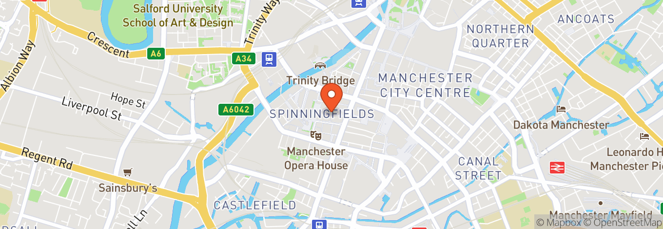 Map of Manchester Opera House