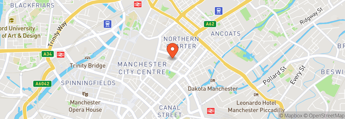 Map of Nq64 Arcade Bar - Northern Quarter