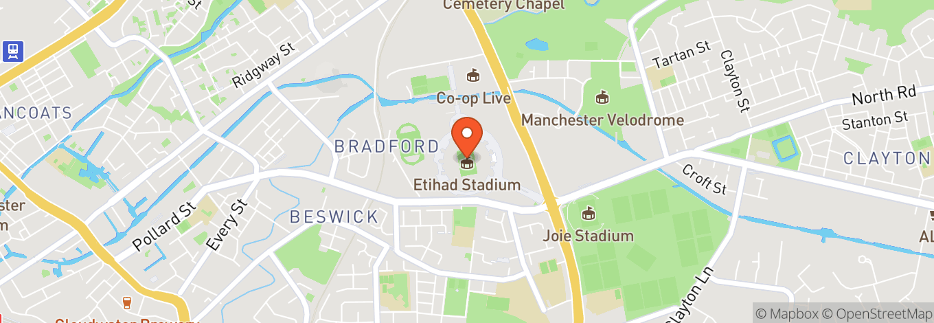 Map of Etihad Stadium