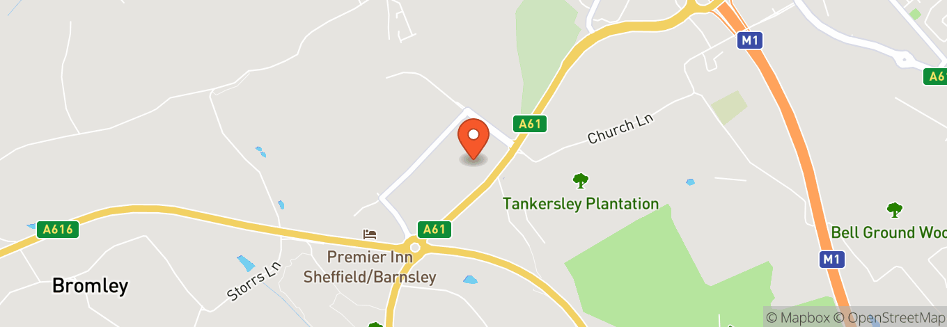 Map of Tankersley Manor Hotel