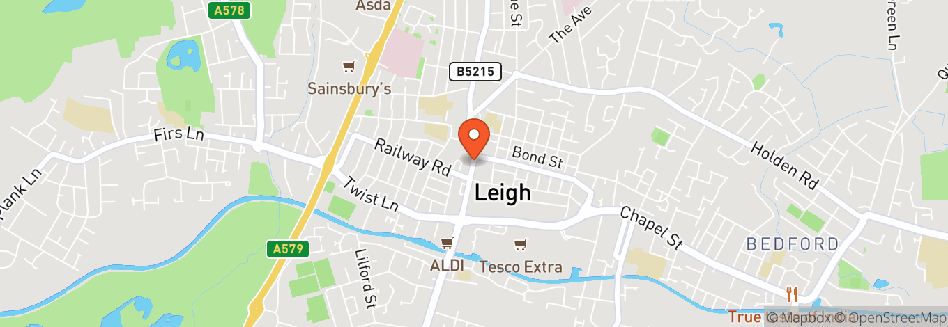 Map of Leigh Town Hall