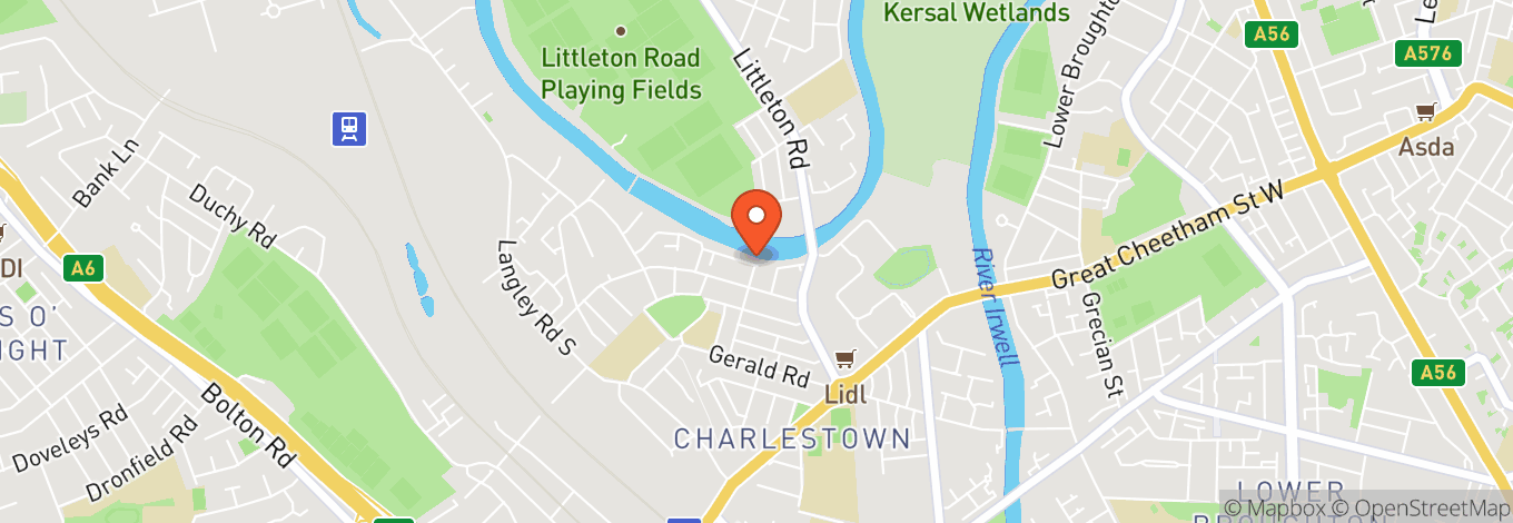 Map of Lower Kersal Social Club