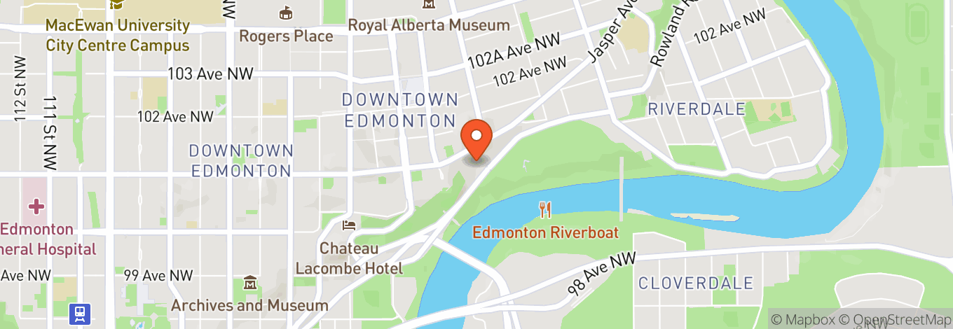 Map of Edmonton Convention Centre