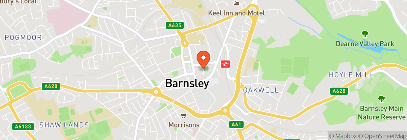 Map of Barnsley Civic