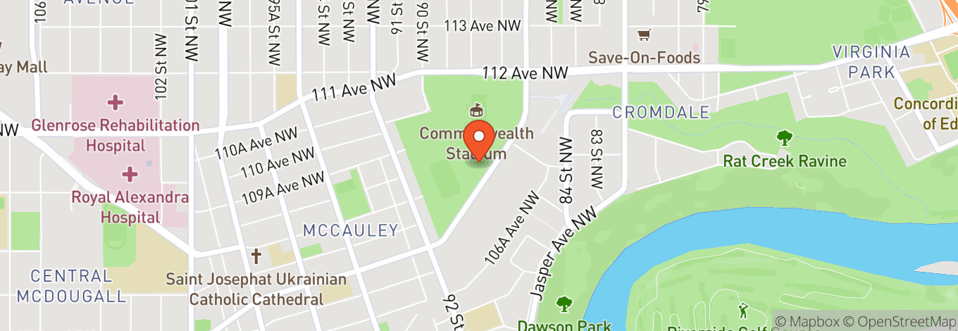 Map of Commonwealth Stadium