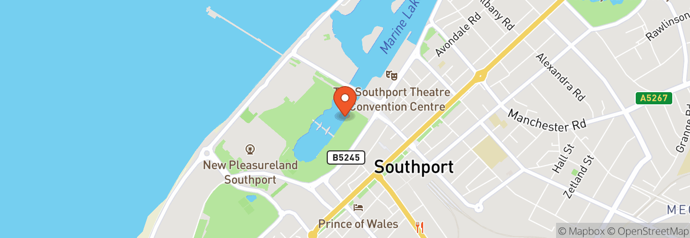 Map of Bliss Hotel Southport