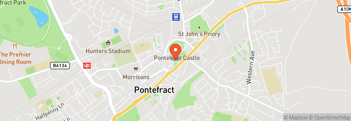 Map of Pontefract Castle