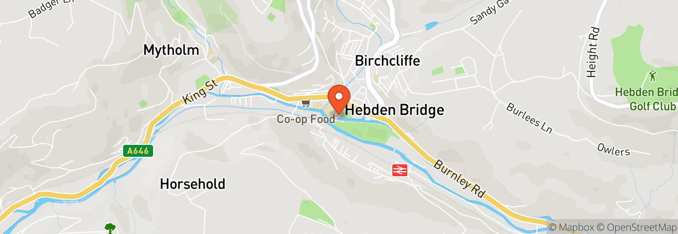 Map of Hebden Bridge Trades Club