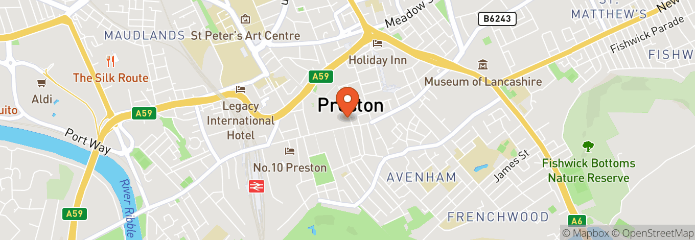 Map of Preston Flag Market