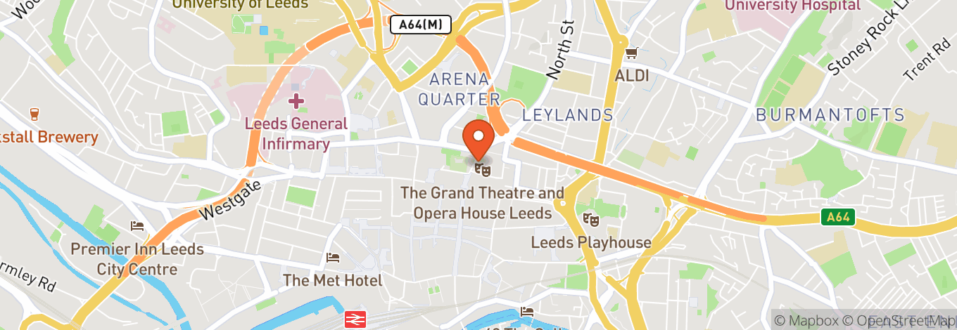 Map of The Grand Theatre & Opera House Leeds