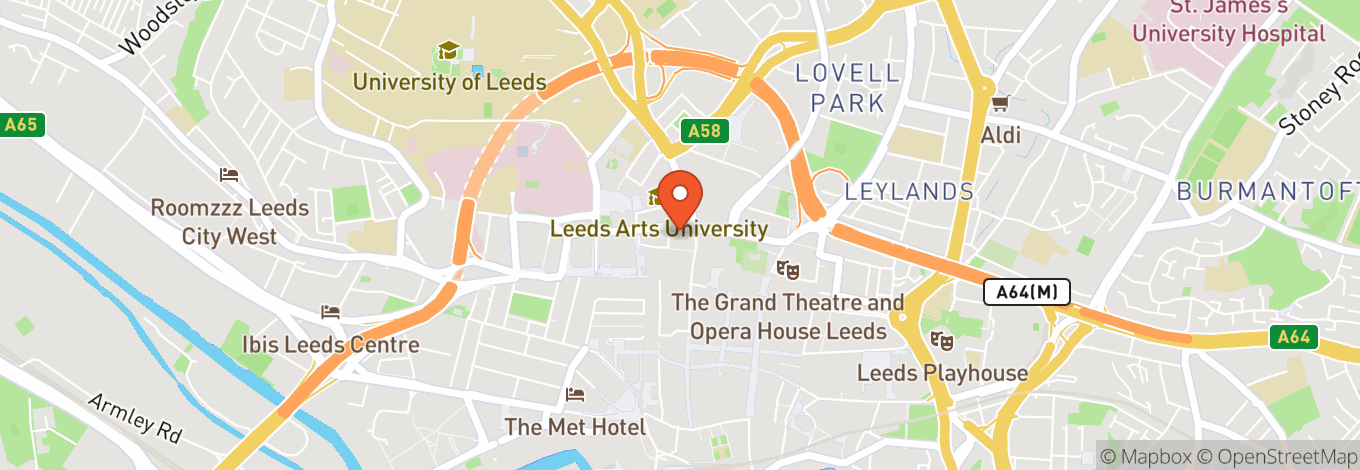 Map of The Glee Club Leeds