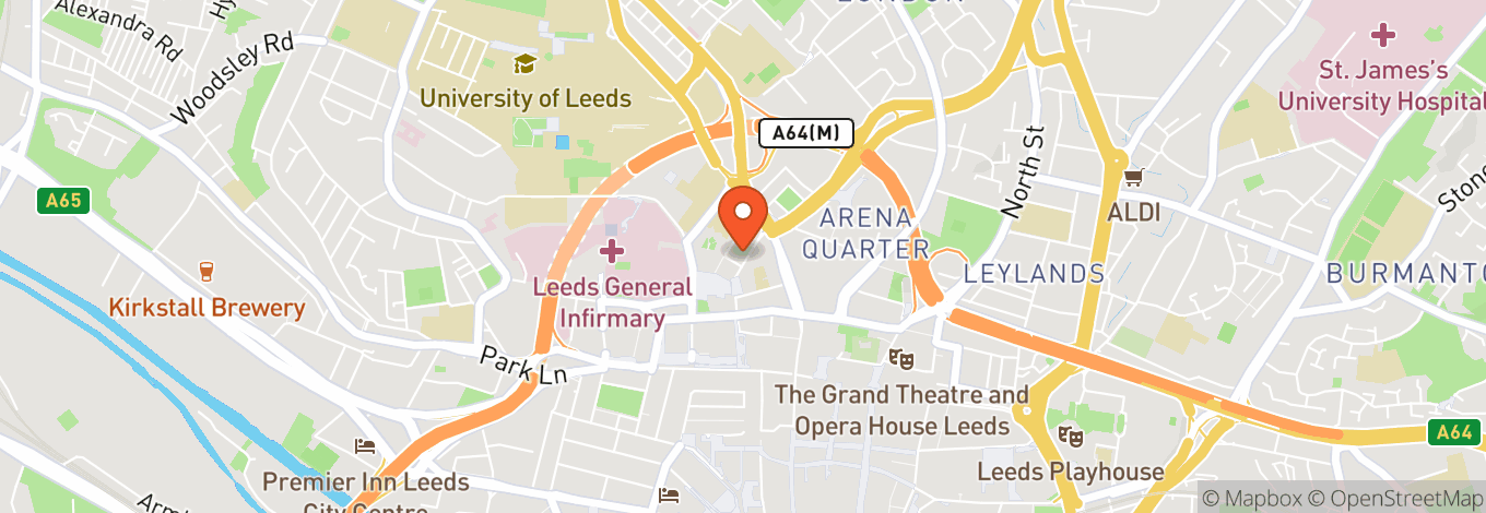 Map of O2 Academy Leeds