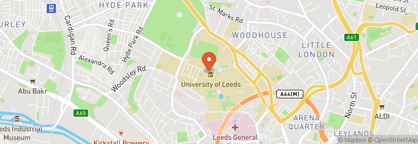 Map of Leeds University Union