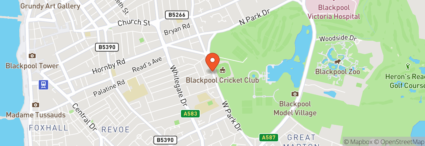 Map of Blackpool Cricket Club