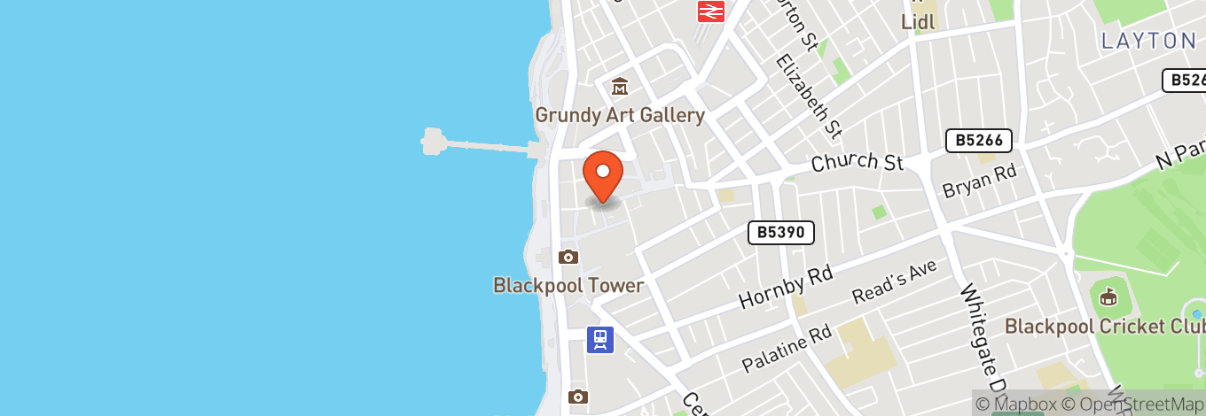 Map of Blackpool Grand Theatre