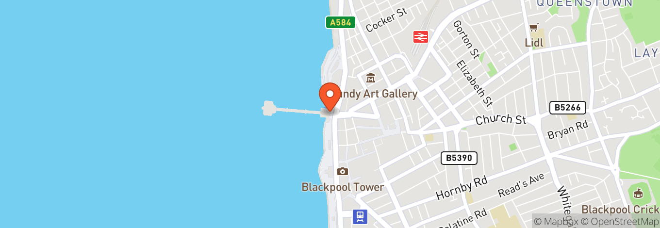 Map of Blackpool North Pier
