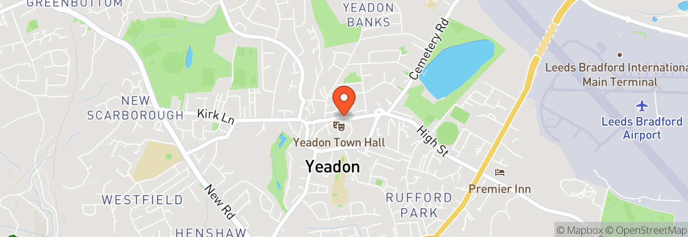 Map of Yeadon Town Hall